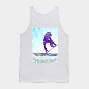 Snowboard Jump Abstract. For snowboarding lovers. Tank Top